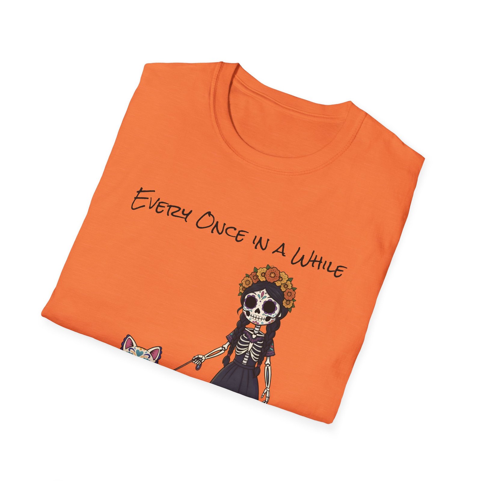 Halloween Pet Graphic Tee  Sugar Skull, Cat  Lovers Gift, Unisex Softstyle T-Shirt, Fall Fashion - Image 28