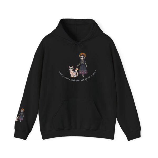 Cat Lover Heavy Blend Hooded Sweatshirt - Every Meow and then we take a lovely stroll - Image 5