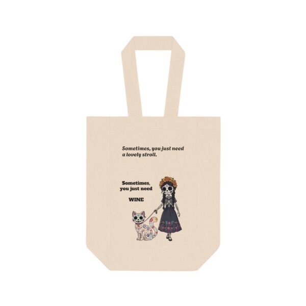 Double Wine Tote Bag - Perfect for Cat and Wine Lovers, Gifts, Parties, Celebrations, and Everyday Use, Stylish Wine Carrier - Image 2