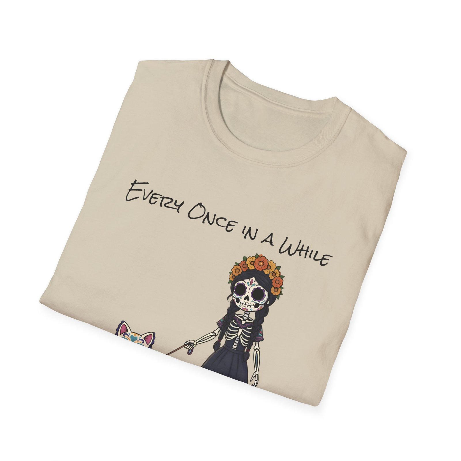 Halloween Pet Graphic Tee  Sugar Skull, Cat  Lovers Gift, Unisex Softstyle T-Shirt, Fall Fashion - Image 8