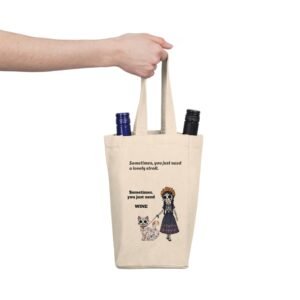 Double Wine Tote Bag - Perfect for Cat and Wine Lovers, Gifts, Parties, Celebrations, and Everyday Use, Stylish Wine Carrier