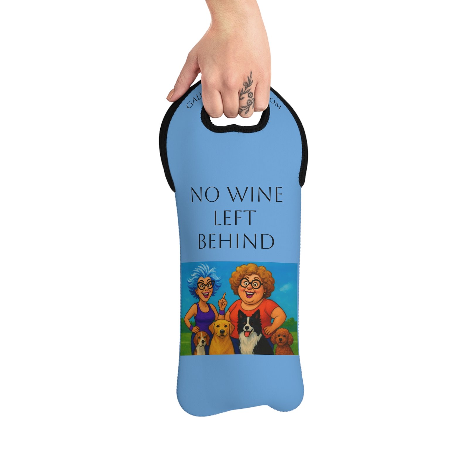 The Pack Funny Wine Tote Bag - "No Wine Left Behind" - Perfect Gift for Wine  and Dog Lovers - Image 3