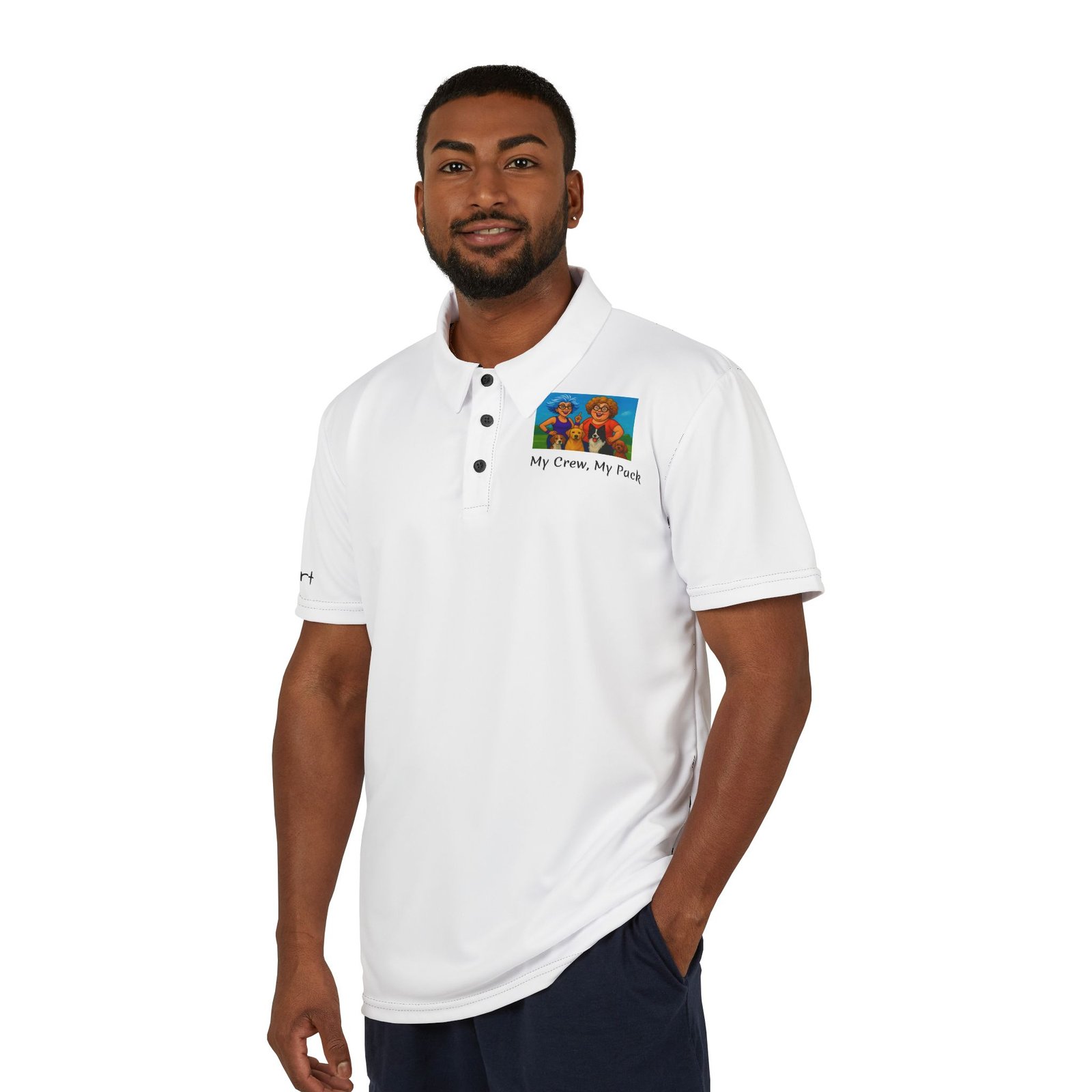 Polo Shirt - My Crew, My Pack White - Image 5