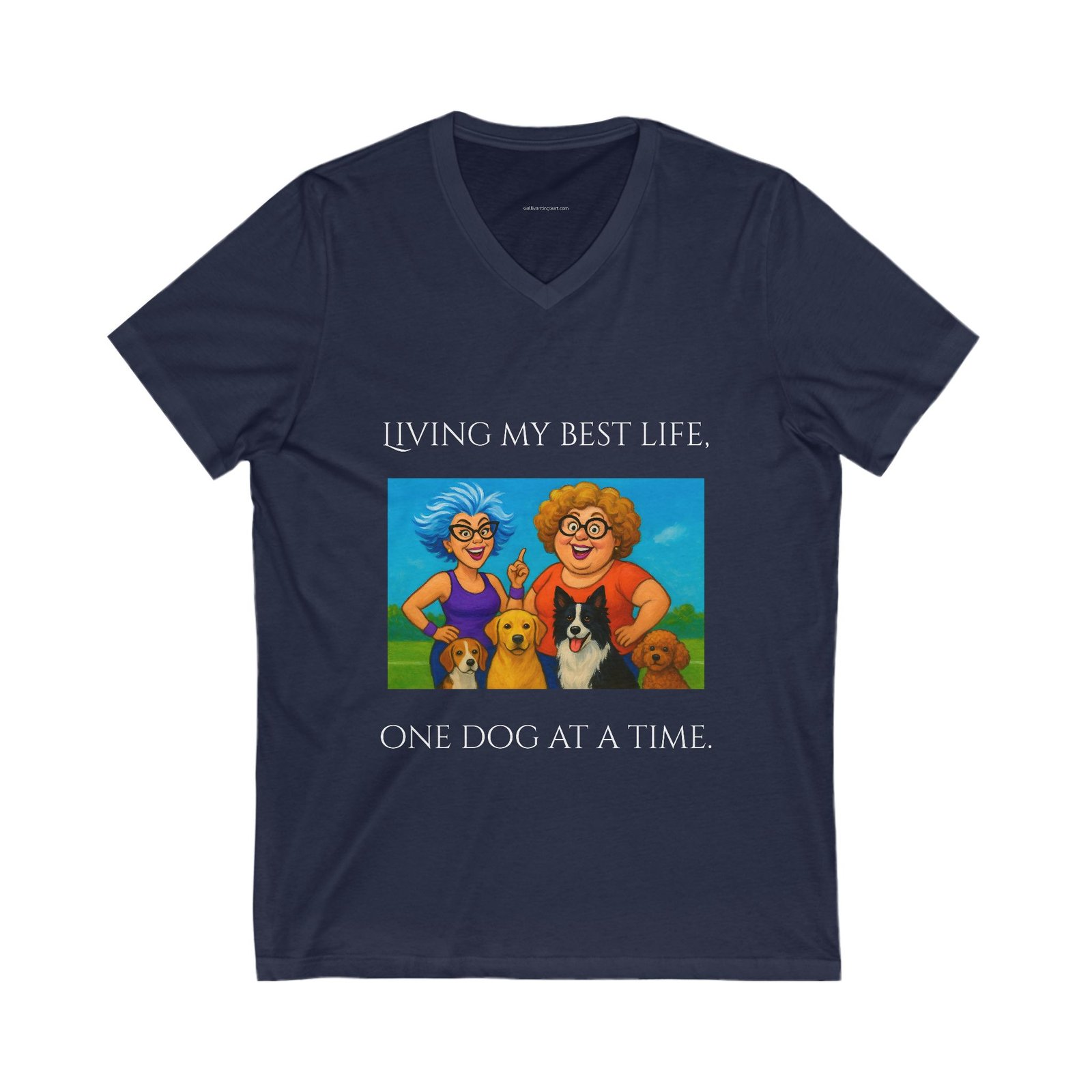 V-Neck Tee - Living my Best Life, One Dog at a Time - Image 9