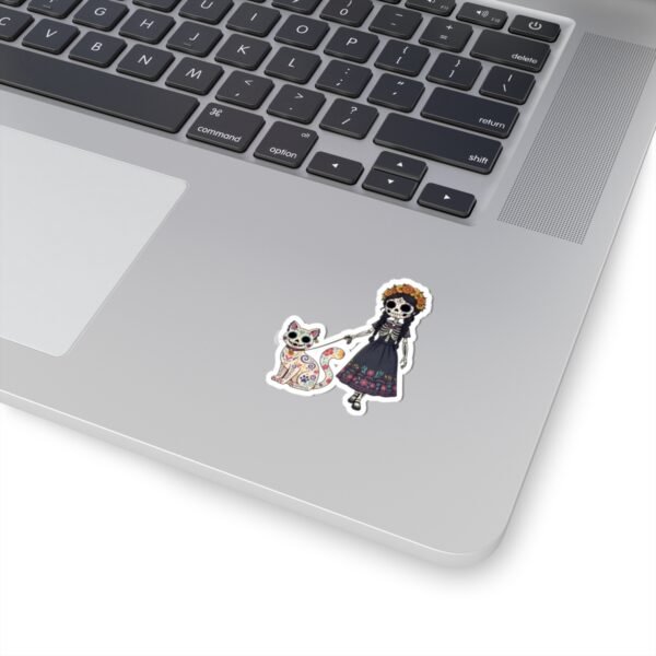 Cute Cat & Skeleton Kiss-Cut Stickers, Perfect for Day of the Dead, Halloween, Cat Lovers, Journals, Laptops, & DIY Projects - Image 4