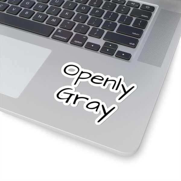 Openly Gray Kiss-Cut Stickers, Perfect for those boldly rocking the Gray, Journals, Laptops, & DIY Projects - Image 8