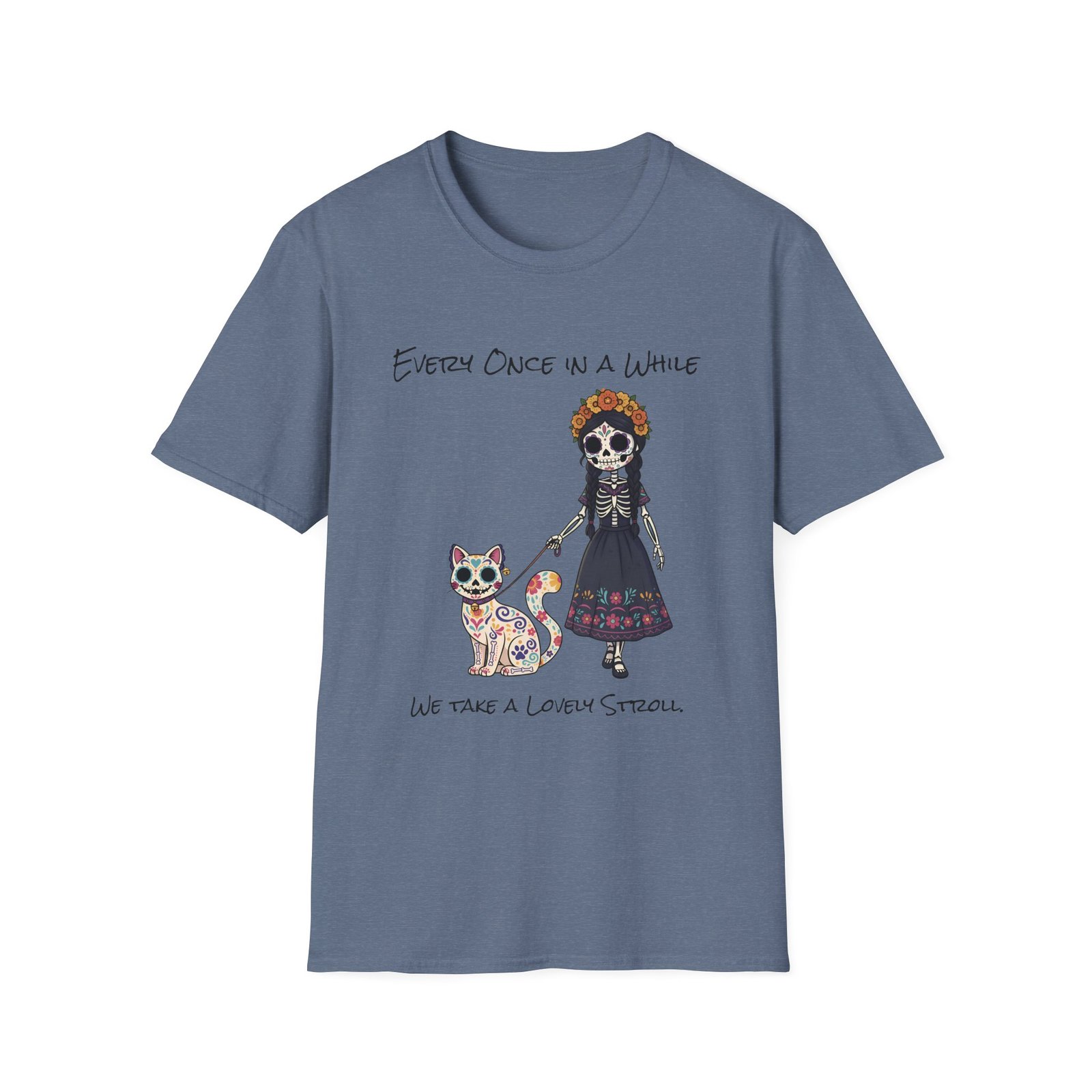 Halloween Pet Graphic Tee  Sugar Skull, Cat  Lovers Gift, Unisex Softstyle T-Shirt, Fall Fashion - Image 21