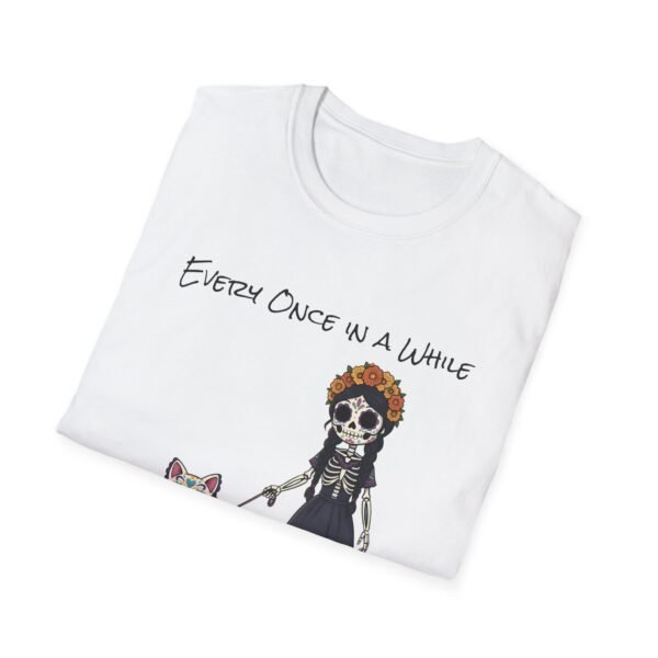 Halloween Pet Graphic Tee  Sugar Skull, Cat  Lovers Gift, Unisex Softstyle T-Shirt, Fall Fashion - Image 4