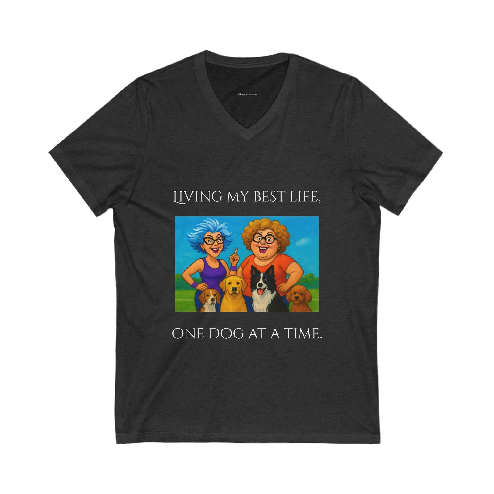 V-Neck Tee - Living my Best Life, One Dog at a Time - Image 7
