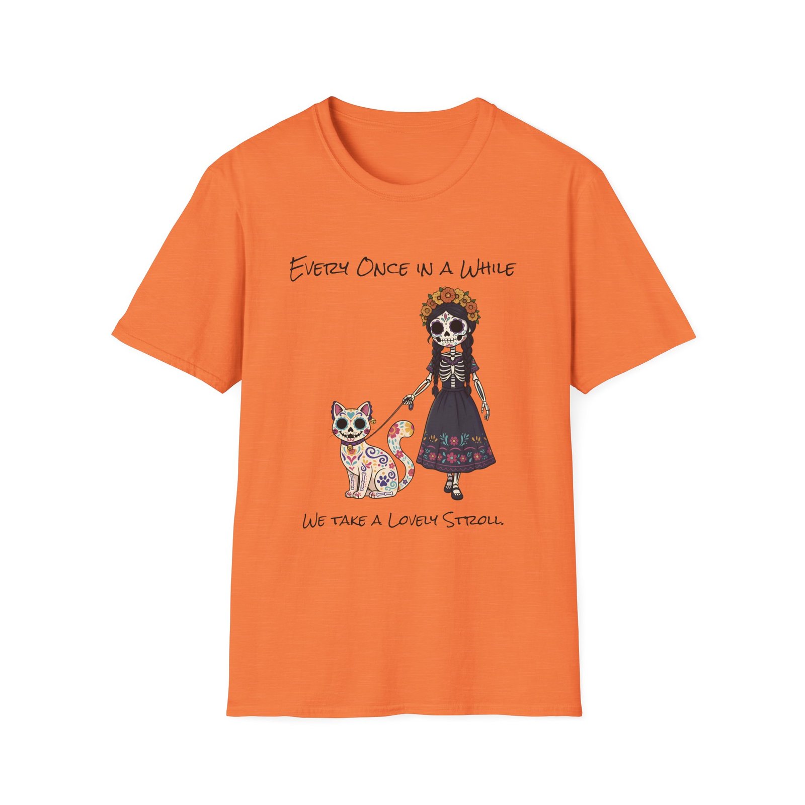 Halloween Pet Graphic Tee  Sugar Skull, Cat  Lovers Gift, Unisex Softstyle T-Shirt, Fall Fashion - Image 25