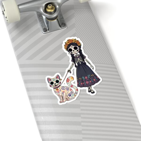Cute Cat & Skeleton Kiss-Cut Stickers, Perfect for Day of the Dead, Halloween, Cat Lovers, Journals, Laptops, & DIY Projects - Image 8