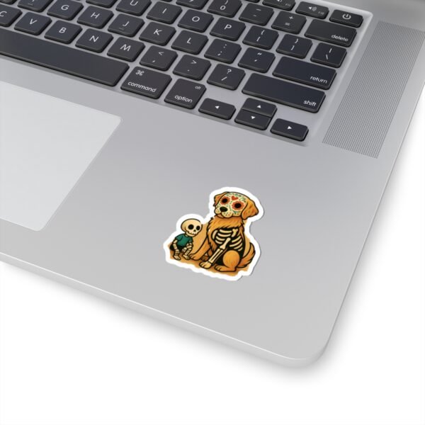 Cute Dog & Skeleton Kiss-Cut Stickers, Perfect for Halloween, Dog Lovers, Journals, Laptops, & DIY Projects - Image 2