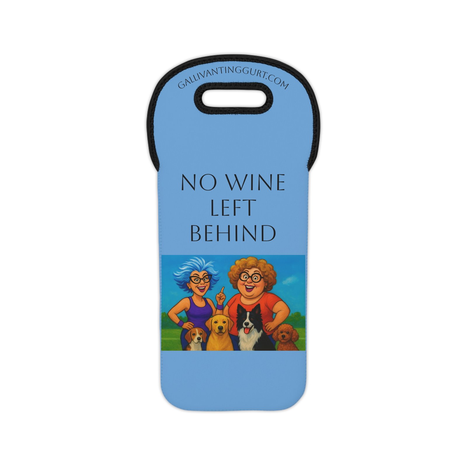 The Pack Funny Wine Tote Bag - "No Wine Left Behind" - Perfect Gift for Wine  and Dog Lovers - Image 2
