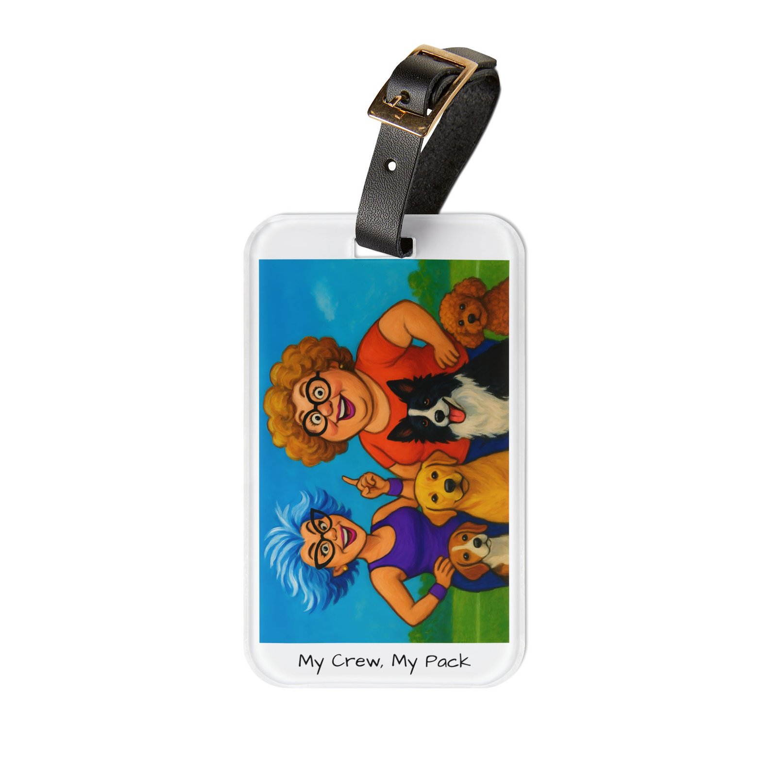 My Crew, My Pack. - Colorful Travel Luggage Tag - - Image 2