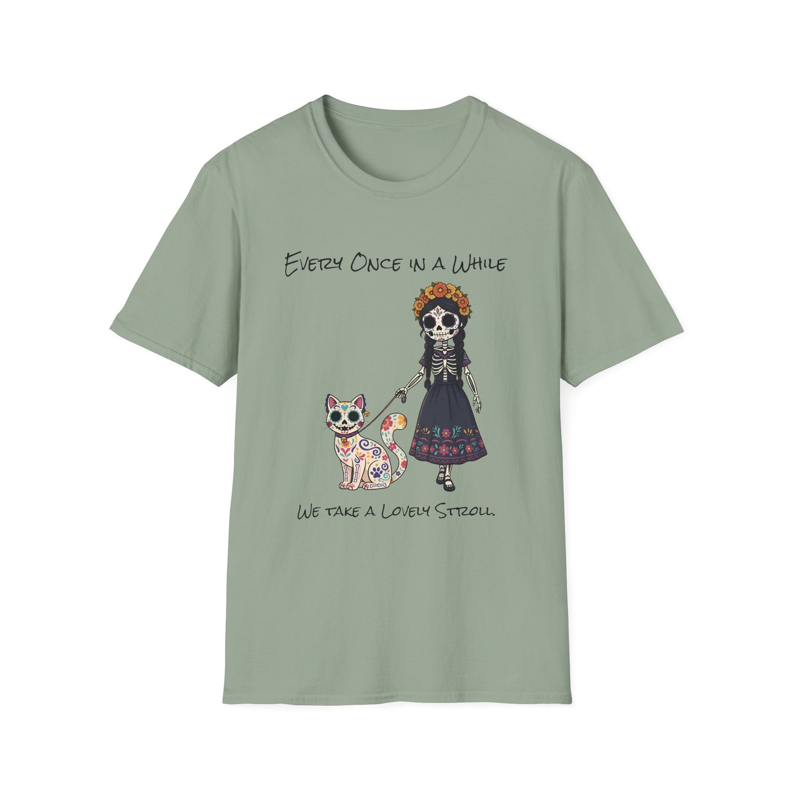 Halloween Pet Graphic Tee  Sugar Skull, Cat  Lovers Gift, Unisex Softstyle T-Shirt, Fall Fashion - Image 33
