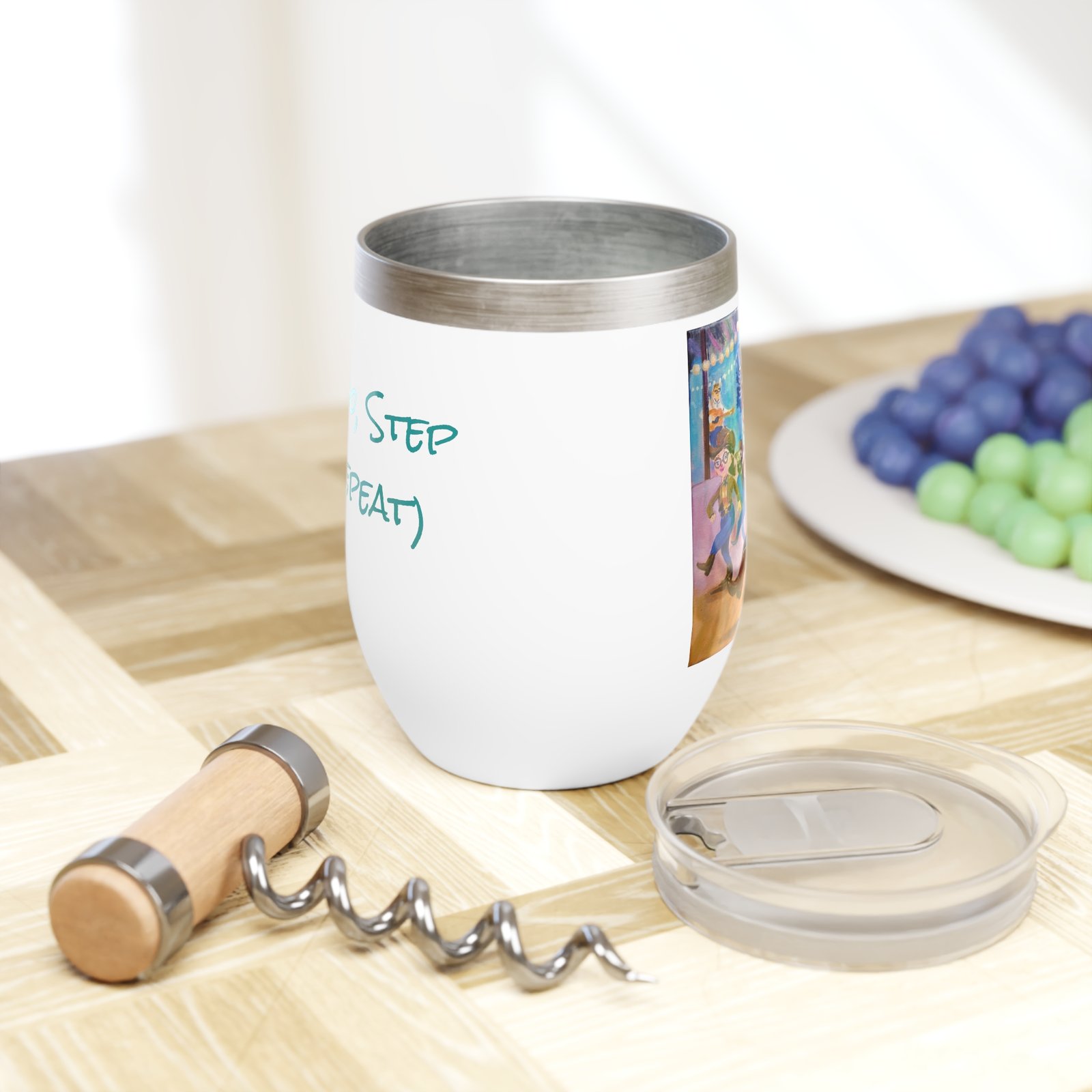 Wine, Two, Step (and repeat).  Wine Tumbler | Perfect for Parties & Outdoor Events - Image 3