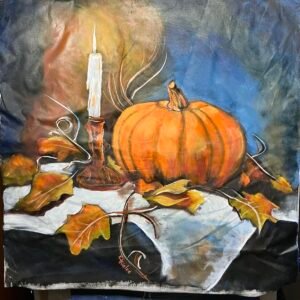 🎨 Raffle: Win a Hand-Painted Thanksgiving Pillow Cover! 1 ticket