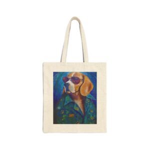 The Leisure Hound Canvas Tote Bag Happy Dog Happy Heart