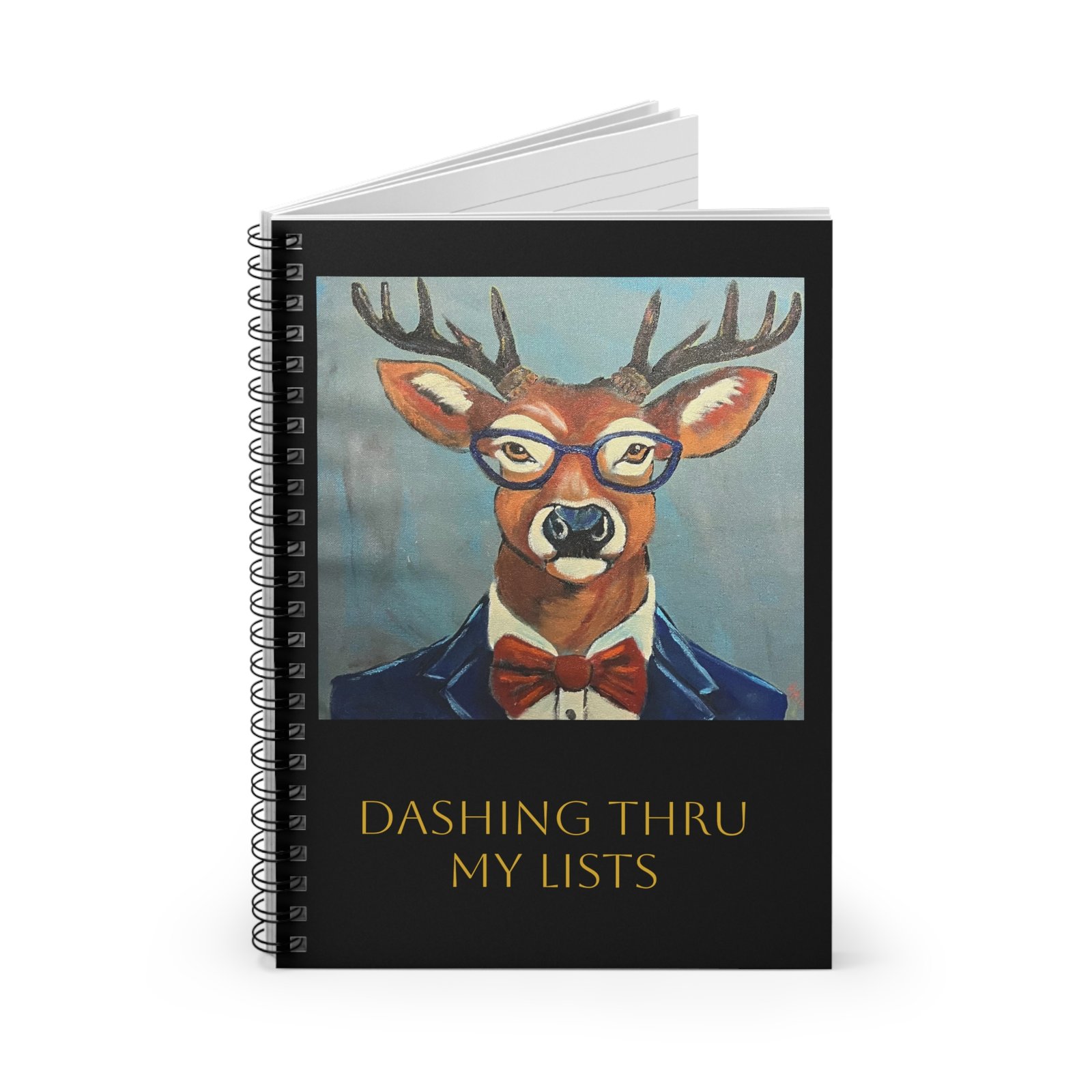 Oh Deer "Dashing Thru My Lists" Ruled Spiral Notebook - Image 2