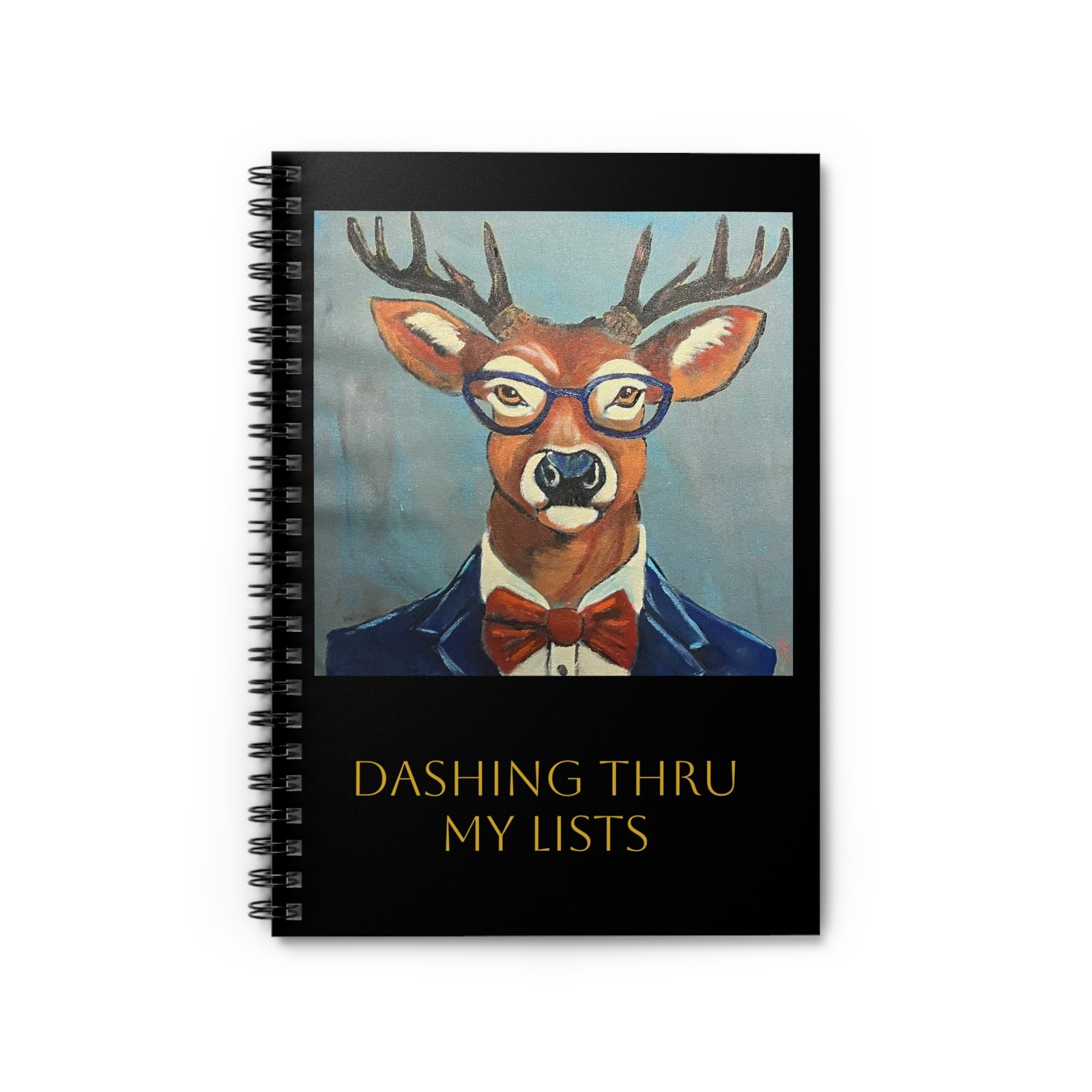 Oh Deer "Dashing Thru My Lists" Ruled Spiral Notebook