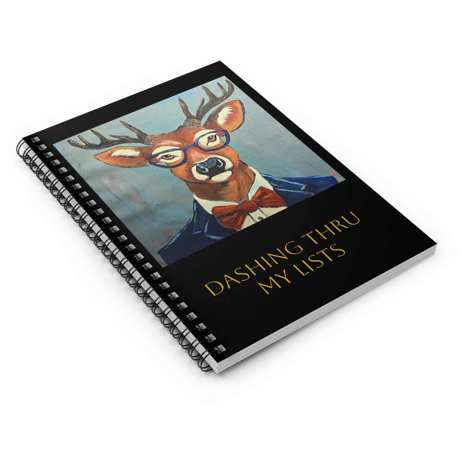 Oh Deer "Dashing Thru My Lists" Ruled Spiral Notebook - Image 3