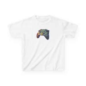 Colorful Video Game Controller Kids Tee | Gamer Console Art, Rainbow Controller