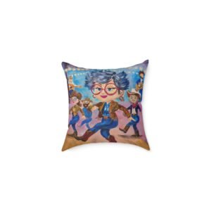 Line Dancing State of Mind Square Canvas Pillow
