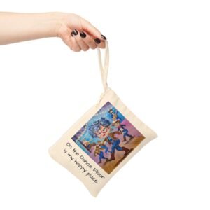 Dance Floor Zipper Pouch — "On the Dance Floor is My Happy Place" Accessory Bag