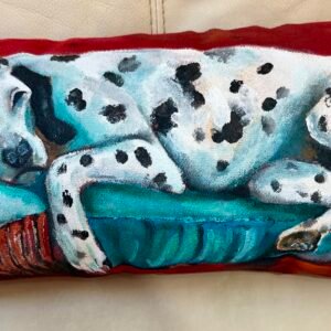 Dalmatian on the couch