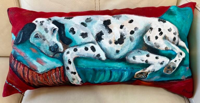 Dalmatian on the couch