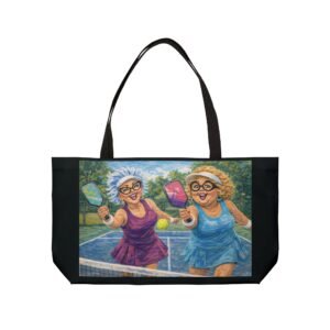 “Warning: Aggressive Dinking” Pickleball Weekender Bag - Black