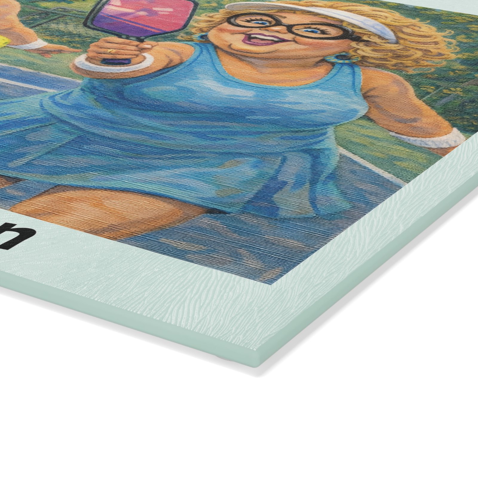 Pickleball Besties Glass Cutting Board — "From Kitchen to Kitchen” - Image 2