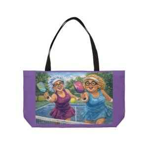 “Pickleball Is My Happy Place” Weekender Bag - Purple