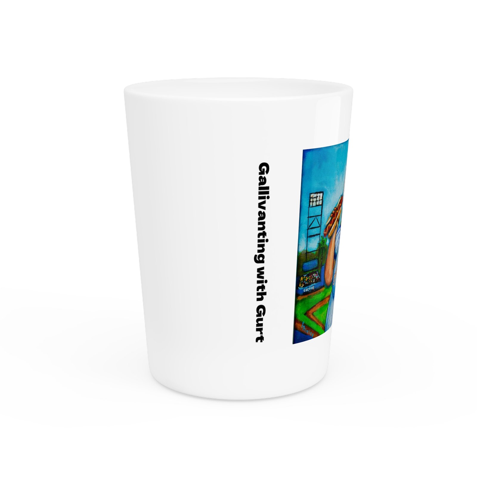 Fun Baseball Shot Glass - 'Gallivanting with Gurt' Design Spring Training Cactus League 2025 - Image 3