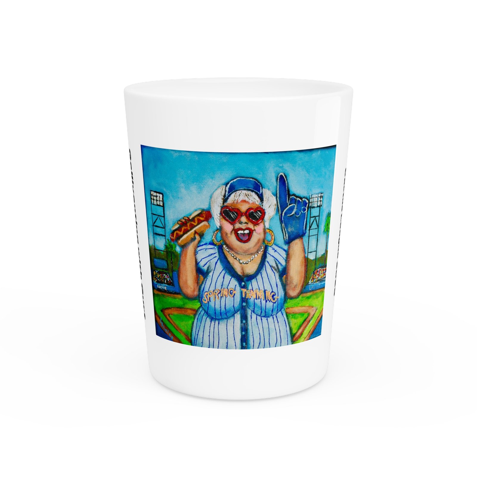 Fun Baseball Shot Glass - 'Gallivanting with Gurt' Design Spring Training Cactus League 2025 - Image 2